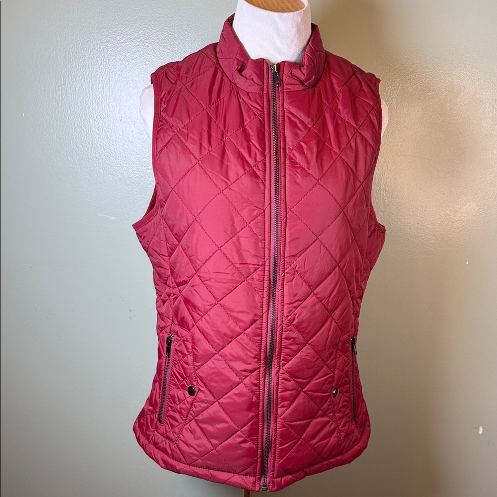 Women's Quilted Vest - Red